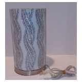 12in. Silver Fabric Type Uplight Table Lamp