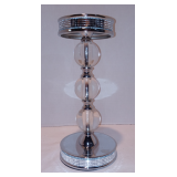 Vintage Glass Crystal Mirrored Candle Stand