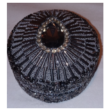 Beaded & Rhinestone Decorative Metal Storage Box