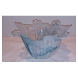 Murano Art Glass Bowl Wave Italian Hand Blown