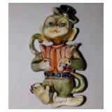 Vintage Har Monkey Enamel Brooch