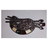 Vintage Danecraft Artist Brooch Pin Enameled Paint Palette