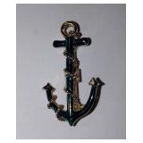 Nautical Ship Anchor Brooch Pin