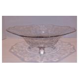 Vintage Cambridge Etching Glass - Rose Point Mayonnaise Bowl