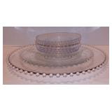 Vintage 9PC Imperial Glass Candlewick Service Set