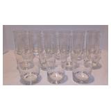 Vintage 18PC Set of MCM Etched Laurel Leaf Anchor Hocking Glasses (3 SIZES)