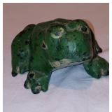 Rare & Unusual Antique American Cast Iron Figurative Frog Doorstop