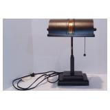 Vintage Bronze Mica Bankers Desk Lamp