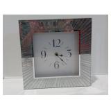 Analog 10 x 10 Square Tabletop GLITTER RAYS FRAMED Clock
