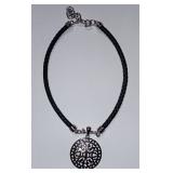 Silver Tone Medallion Style Necklace