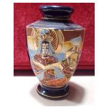 Vintage Hand Painted Asian Vase Made in Japan, 3.5"H