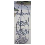 4 Tier Metal Shelf-Indoor Outdoor Use- 22" x 15" x 53"H