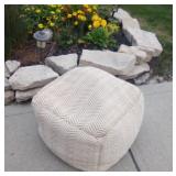 Plush Ottoman 20" x 20" x 12"