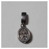 Oval Cut Gem in Sterling Silver Pendant