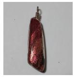 Hematite Streaked Maroon Jasper Pendant