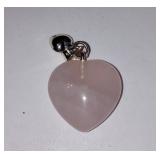 Rose Quartz Heart Shaped Pendant