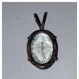Green Amethyst Pendant Prasiolite Gemstone Celtic Amulet