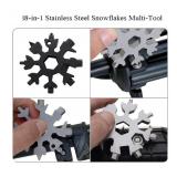 18-in-1 Snowflake Multi-Tool Screwdriver, Stainless Steel 18-1 Multitool 