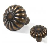 Vintage Cabinet Knobs Antique Brass Retro Old Style 6 pack