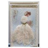 Boxed Vintage Treasured Masters Blushing Bride Bridal Wedding Shower Gift White Lace Hankie Hanky Ha