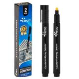 Perco Counterfeit Money Detector Pen (2 Pack) - Easy to Use and Reliable Universal Currency Fake Bil