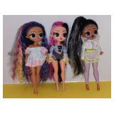 Lot of 3(THREE) LOL Surprise Dolls