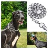 Dog Collar Metal Chain Stainless Steel Collar Adjustable with Buckle Show Slip Collars Strong for Me