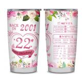  Previous Next Item - 65 Lukisesy Back in 2001 Birthday Tumbler, 22nd Birthday Gifts for Her, Best 2