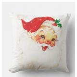 Set of 2(TWO) Vintage Santa Christmas Throw Pillow Covers 16" x 16"