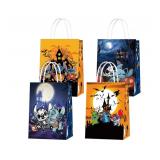 XIAOMENGLY Stitch Halloween Party Bags Goody Favor Bags with Handles, Lilo Stitch Halloween Birthday