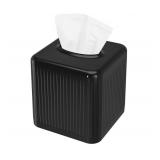 Livelab Tissue Box Cover with Base, Square Plastic Tissue Box Holder Decorative Tissue Cover