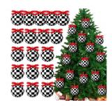 Meooeck 36 Pcs Black and White Christmas Ball Ornaments 2.36