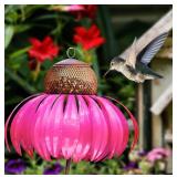 Outdoor Hummingbird Feeder, Bird Feeder Flower Standing Shape Design, Home Patio Garden Decoration, 