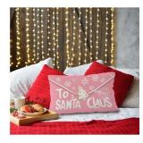 Pink Christmas Pillow Covers - 12 X 20 Pink Christmas