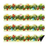 Zhanmai 24 Pcs Christmas Magnetic Bulletin Board Border 23.6 Ft 