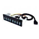 8 Port USB Hub USB3 5.25 USB 3.0 Front Panel Splitters USB 3.0 Hub for PC USB-HUB Multiple USB3.0 HU