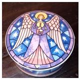 Mikasa Angel Round Ceramic Box HK 501 4.75”D
