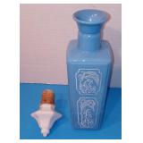 Jim Beam Collectible Whiskey Decanter - Baby Blue and White Vintage Bottle