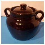 Vintage Stoneware Ceramic Pot with Lid, made in the USA