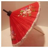 Vintage Asian Silk Parasol