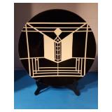 Wright Inspired Decorative Art Plate - Signed, Hughes, 1992