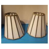 Pair of Stained Glass Lampshades