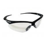 KleenGuard Clear Lenses, Framed Safety Glasses Anti-Fog, Scratch Resistant, Black Plastic Frame, Siz