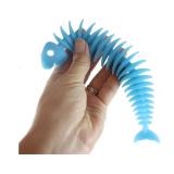 Stretchy Fish Bone Animal Puffer Stretchy Noodle Toys - Fun Long Stretch Toys - Fidget Sensory Toy -