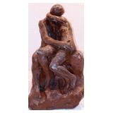 Vintage The Kiss Sculpture Nude Couple Lovers Auguste Rodin Copy
