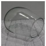 Clear Glass Oval Glass Open Side Vase Terrarium for Succulents, Air Plants, Cacti, and Small Indoor 