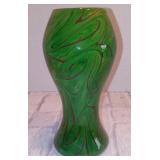 Vintage Swirl Art Glass Vase-Signed on Bottom
