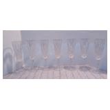 Set of 7 Waterford Crystal Champagne Glasses
