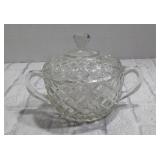 Vintage Sugar Bowl & Lid Waterford Clear by Anchor Hocking