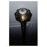 37" Eye Cane/ Walking Stick- Realistic Looking Eye is moveable